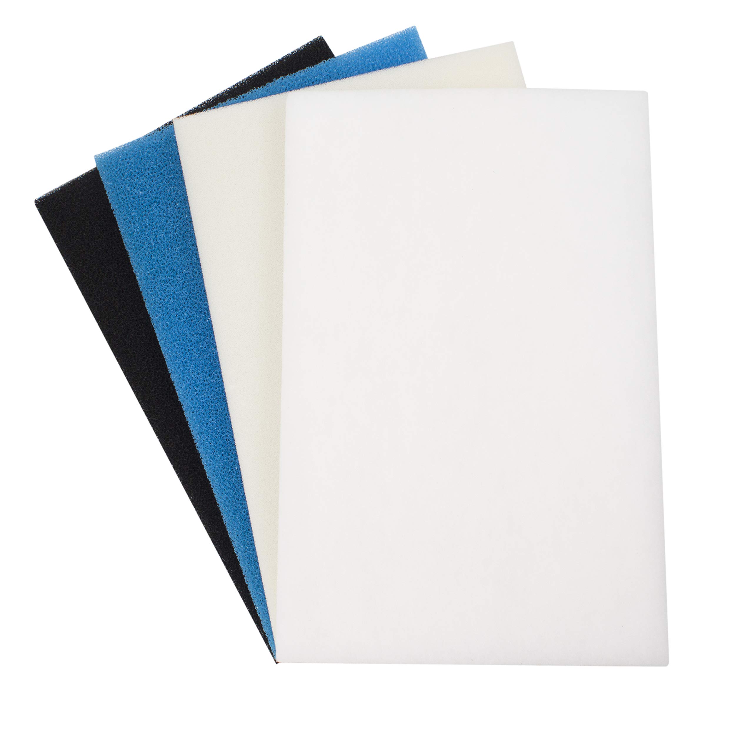LTWHOME 460mm x 300mm DIY Filter Foam Sponge Media Sheet Pads Set Fit For All Pond Solutions (Pack of 1 set)