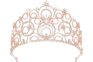 XEUZK Crystal Crowns for Women, Crystal Bubble TiaraBride Royal Queen Headband Princess Headpieces for Women Bridal Wedding Prom Birthday Party Crowns