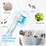 LOPHE Portable Toothbrush Head Covers, 8 Pcs Dustproof Protectors view 4