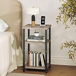 DUMOS End Table, 3 Tier Side Sofa Tables for Small