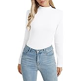 Urban CoCo Women's Turtleneck Lightweight Long Sleeve Tops Stretchy Slim Fitted Tee Shirts