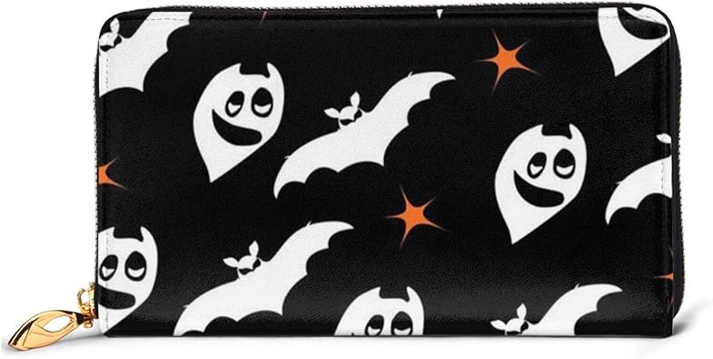 Amazon ハロウィン可愛いコウモリ 財布 本革 長財布 小銭入れ ジッパー 高級感 おしゃれ 多機能 大容量 収納 カードケース コインケース 男女兼用 人気 誕生日プレゼント Nico Ting 財布