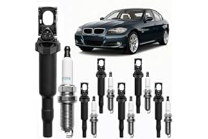 HQPASFY Ignition Coil Packs & Spark Plugs (Set of 6) Compatible with 2006-2013 BMW 328i/530i/X3/X5/128i/325xi/330i/330xi/525xi/528i/530xi 3.0L Replaces# 0221504470, UF592