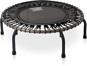 JumpSport 350/370/570 PRO Indoor Heavy Duty Mini Fitness Trampoline, 39in/44in | 36 Premium Elastic Cord Bungees with 7 Firmness Settings | Lightweight Customized Bounce | 300+ lb Weight Rating | Professionals' Choice