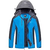 Diamond Candy Men's Hooded Waterproof Jacket Lightweight Rain Jacket Outdoor Casual Sportswear