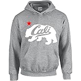 White Cali Bear Design Popular California Unisex Pullover Hoodie Sweatshirt