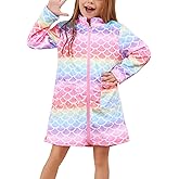 Jxstar Girls Bathrobes Kids Zip Up Robes Plush Soft Coral Fleece Pajamas Sleepwear