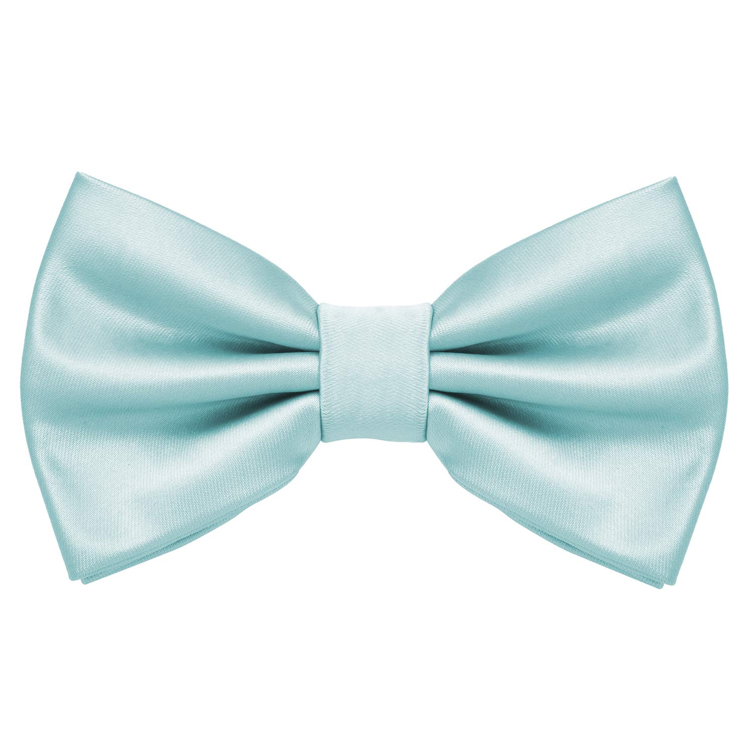 MASADA bow tie light-blue - men's accessory in silk-look, continuously adjustable, handmade with hook closure - 12 x 6 cm