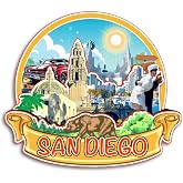 Quwsne Refrigerator Magnet San Diego California America Fridge Magnet City Travel Souvenirs Tourist Gifts 3D Classic Landmarks Handmade Crafts Home Decoration -4011