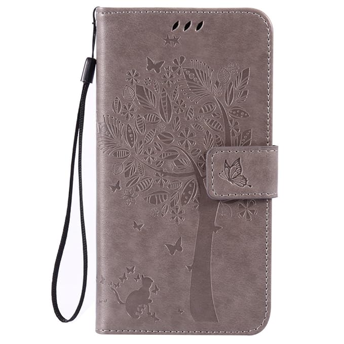 Nancen Compatible with Handyhülle LG G4 / H818 (5,5 Zoll) Flip Schutzhülle Zubehör Lederhülle mit Silikon Back Cover PU Leder