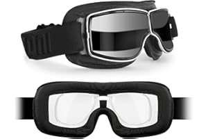 Bertoni Photochromic Motorcycle Riding Goggles with RX Optical Lenses Carrier F188PH SOS Italy (Photochromic Lens + Optical Lens Carrier)
