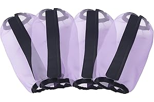 Gallopoff Horse Fly Boots Set of 4, Ultra Lightweight Breathable Mesh Leg Wraps, Non-Slip Fit, Reduce Stomping, Universal Size, Ideal for Summer Violet