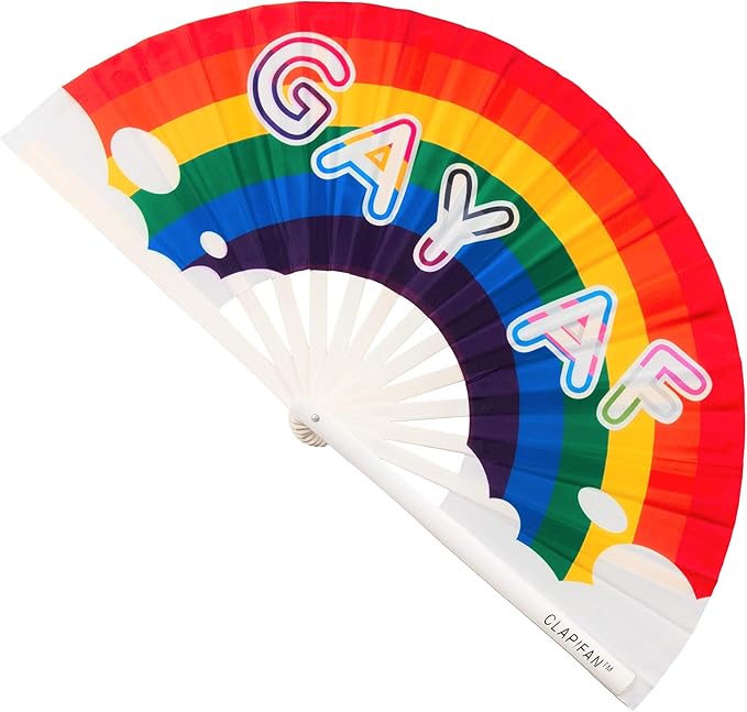 Amazon.com: ClapFan Rave Fan Rainbow Gay Pride LGBT Parade, Large