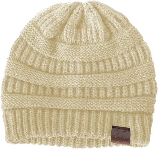 white cotton beanie hats