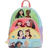 Loungefly Disney Princess Collage Triple Pocket Mini Backpack