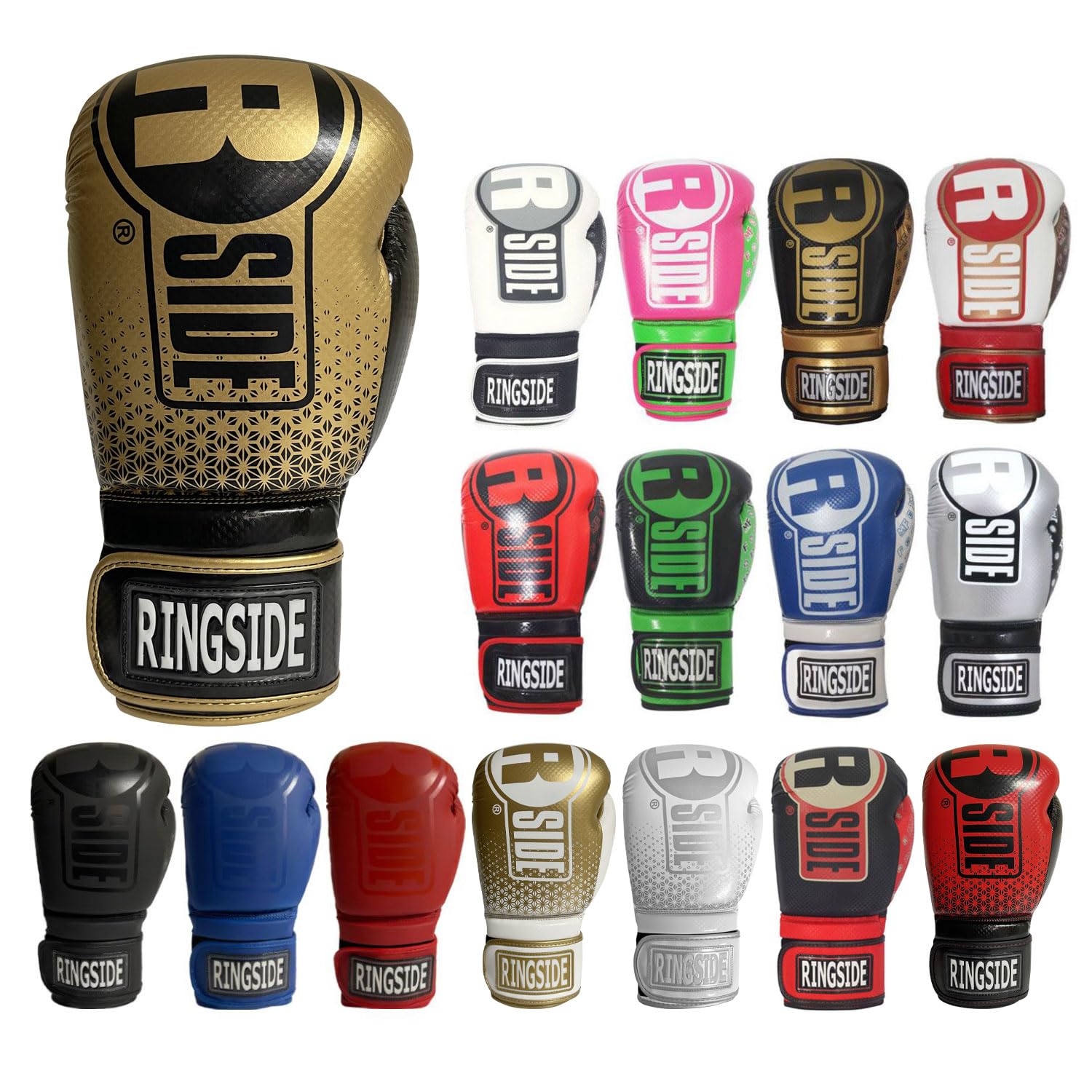 Ringside Apex Flash Sparring Gloves, IMF-Tech Boxing Gloves with Secure Wrist Support, Synthetic Boxing Gloves for Men and Women, Gold and Black, 16 oz Image