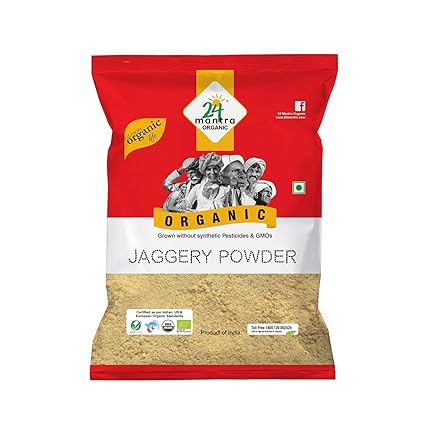 24 Mantra Organic Jaggery Powder, 500 Grams
