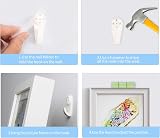 42pcs Non-Trace Picture Hooks Hard Wall Hanging Kit 17lb view 5