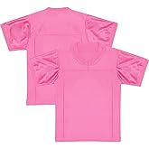 Youth Blank Football Jersey,Kid's Mesh Plain Football Shirt 90s Hip Hop Retro Dry-Fit Soccer Sports Tee for Party