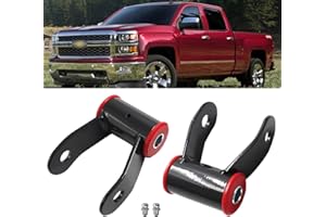 BOMLING 1-1.5" Rear Shackles Lift Kit Drop Shackles Replacement For 1988-2018 Chevy Silverado 1500 & GMC Sierra 1500 Truck Replace# 710515 2pcs
