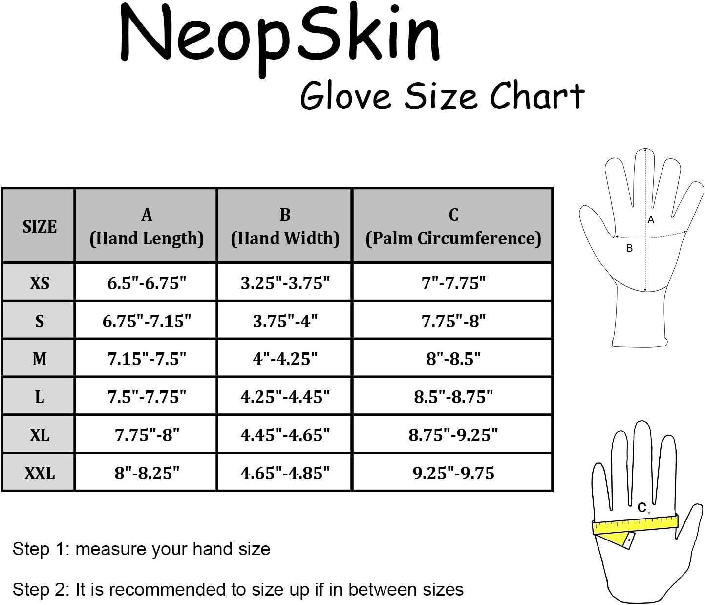 NeopSkin Water Gloves, 3mm & 5mm Neoprene Five Finger Warm Wetsuit Winter Gloves for Diving Snorkeling Paddling Surfing Kayaking Canoeing Spearfishing Skiing : Sports & Outdoors