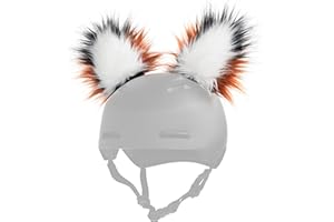 Fox Helmet Accessories w/Sticky Hook & Loop Fastener Adhesive (Helmet not Included), Fun Cat Ears/Cover for Snowboarding, Ski