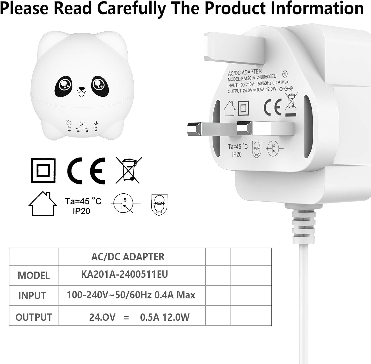 GeeRic AC/DC Adapter Out Put 24V/0.5A - Image 3