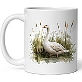 Goose Ceramic Coffee Mug 11oz Grey Funny Cute Goose Souvenir - Tea Coffee Mug with Comfortable Grip - Unique Animal Gift Cup for Men Women Biys Girls - Vibrant Long-Lasting Print ID44991
