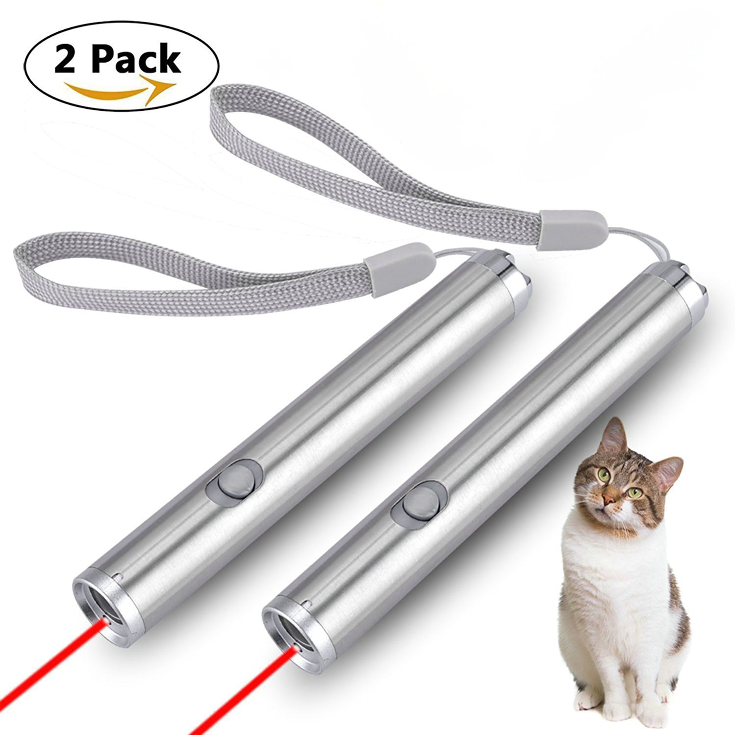 Leoking Cat Chaser Toy - LED Pet Interactive Exercise Pointer Training Pen for Dogs