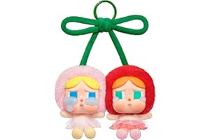 POP MART Crybaby Crying for Love Series-Vinyl Plush Hanging Card (Love You Cherry Much), Toys for Modern Home Decor, Collectible Toy Set for Desk Accessories, 1PC