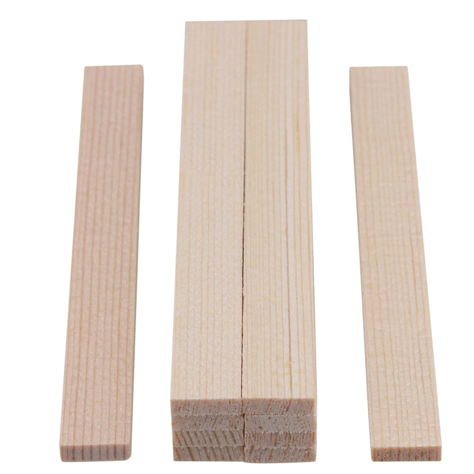 RDEXP Mini 4" Length Smooth Square Sticks for DIY Crafts Carving Bamboo Wood Model Building Construction Set of 10