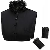 Eyibenlilan Fake Collar Shirt Versatile Accessories Victorian Chiffon Dickey Collar For Women