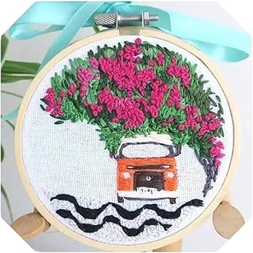 Amazon Co Jp おかしいクロスステッチキット 初心者刺繍キット モダンフラワーブーケパターン手刺繍フルキット Diy花刺繍フープウォールアートデジタル 10 Kitchen Housewares