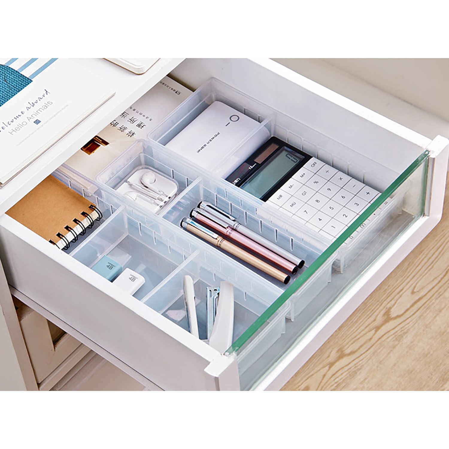 Drawer Organizer Dresser Kitchen Bedroom Anumit Clear Plastic