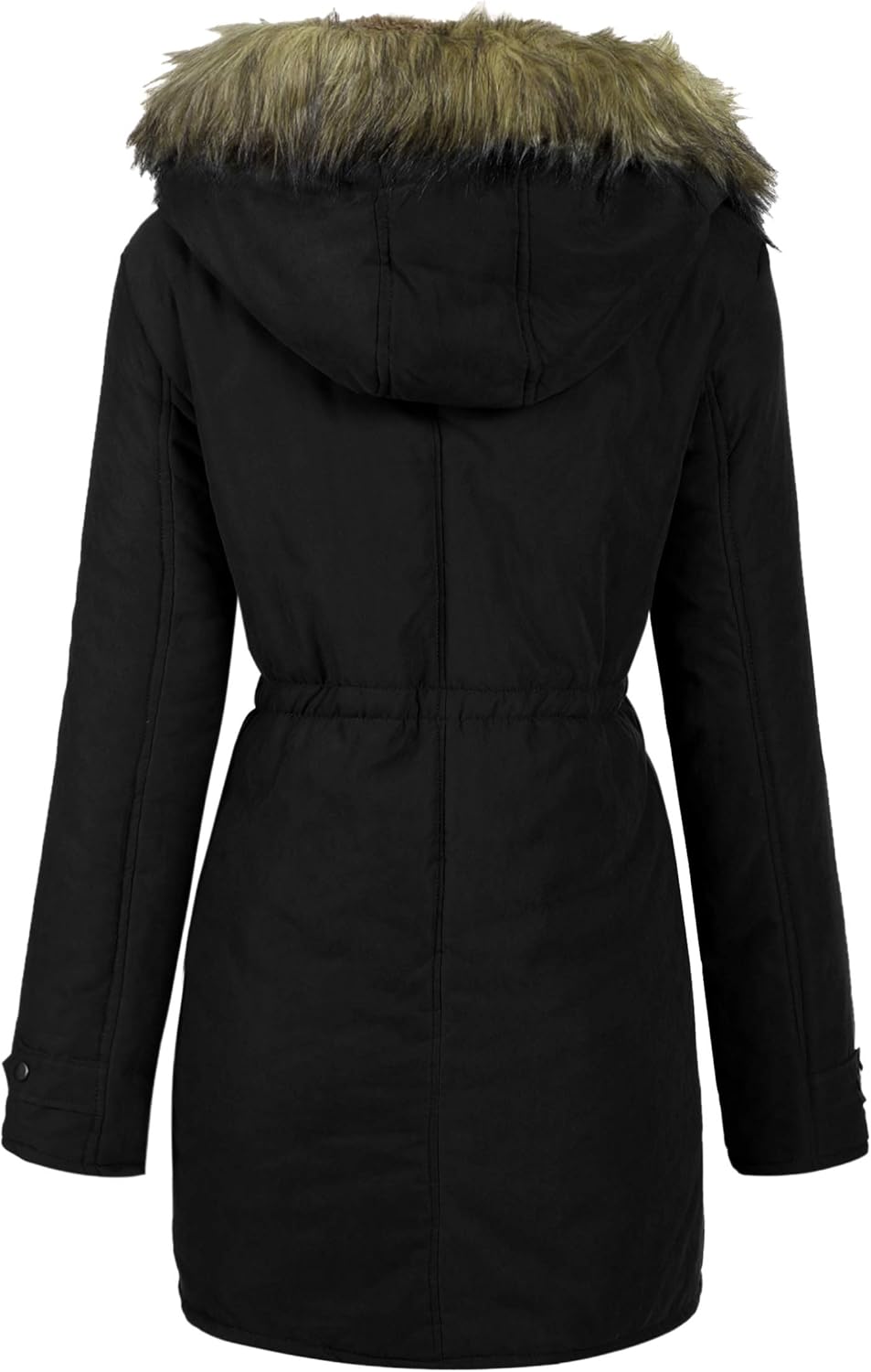 Beyove Womens Hooded Warm Winter Coats with Faux Fur Lined Outerwear Jacket: Clothing