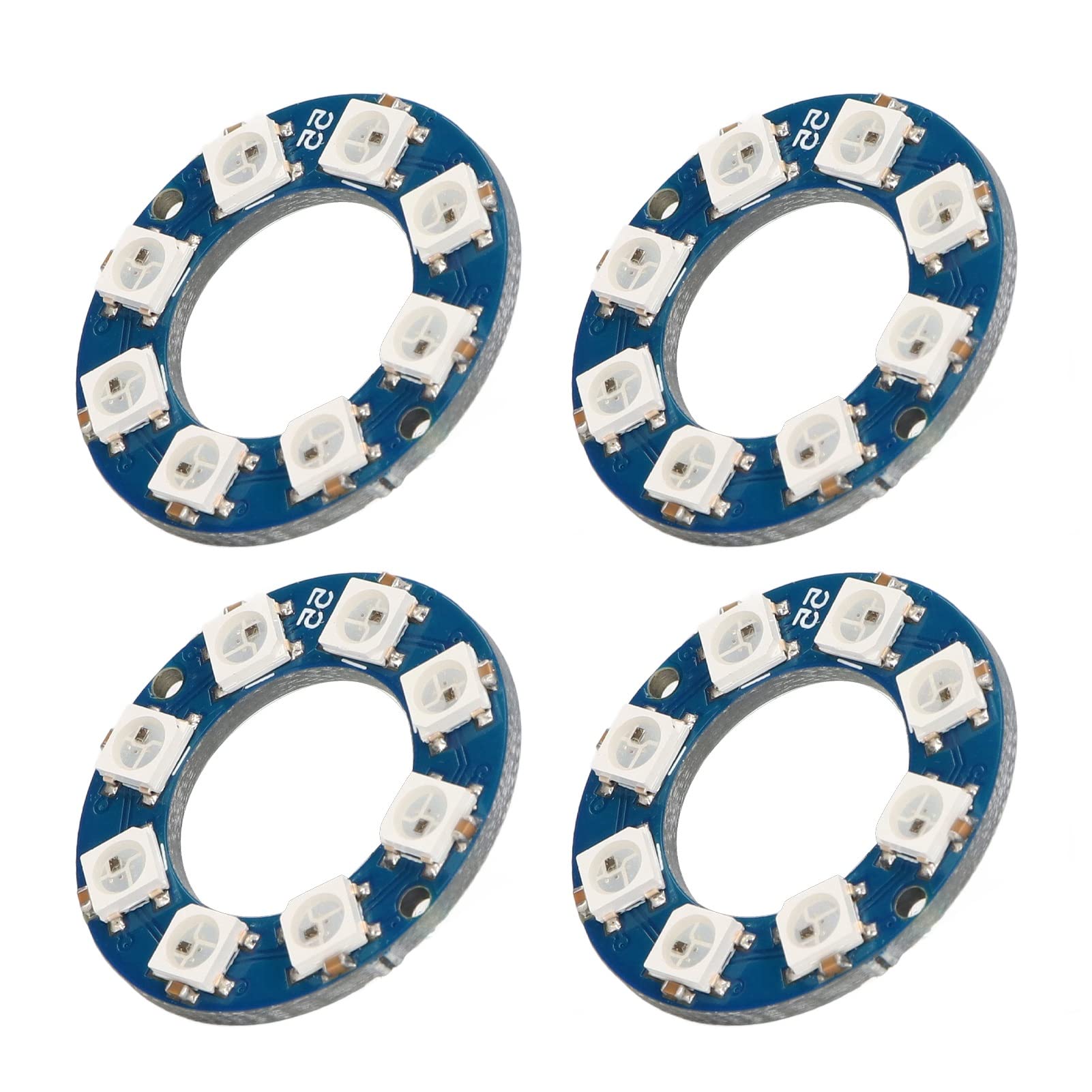 RGB Light Module Accessory, 5V 4Pcs WS2812 5050 LED Ring Lamp Board for Decoration