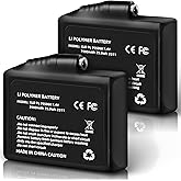 7.4V 3500mAh Lithium Polymer Batteries - 2pcs Rechargeable Li-Polymer Electric Batteries for Heated Gloves Socks Hats Jacks. Support Female DC Jack, Temperature, Short Circuit & Overcharge Protection