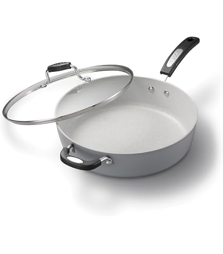 Poêles à Frire Ninja Extended Life CW9300DE Lot De 3 Casseroles En Céramique Anti-adhésives (sans PFA, PFOA, Plomb, Cadmium), Conviennent à L'induction, Au Four Jusqu'à 285 °C, Terre Cuite Et Gris Poêle