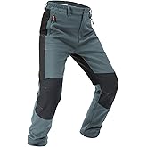 Buyboxs Boys Snow Pants Kids Fleece Lined Thermal Winter Hiking Pants Waterproof Softshell Elastic Waist Outdoor Cold Weather