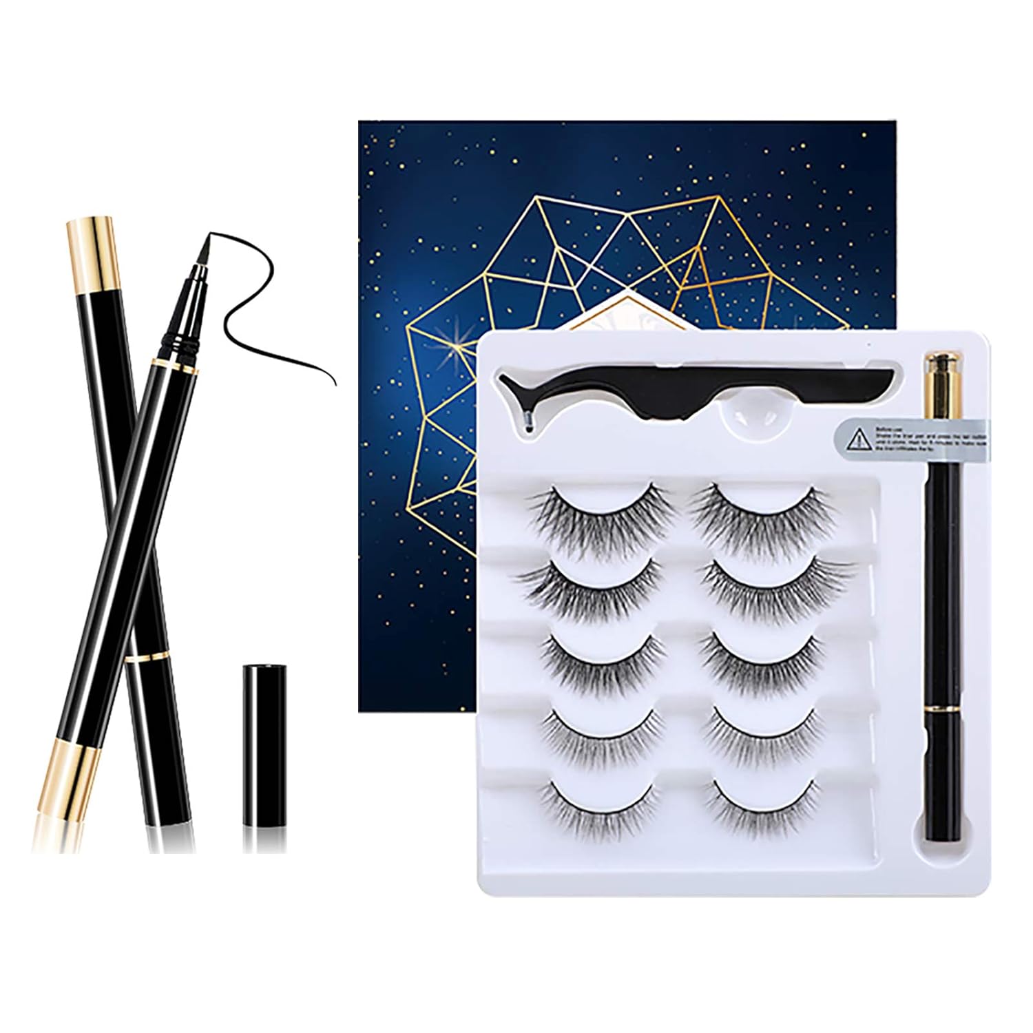 Eyeliner and Eyelashes Kit, False Eyelashes Extension