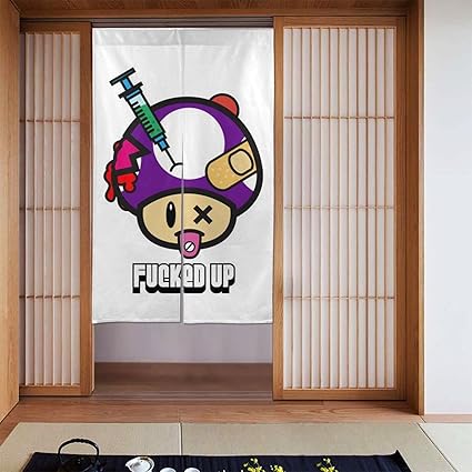 Amazon Zarker スーパーマリオ のれん バンクシー おしゃれ 間仕切り 遮光 北欧 ロング カーテン 暖簾 簡単 目隠し 見えにくい おもしろい 柔らかい 飾り 玄関 ドアカーテン キッチン リビング 飲食店 出入り口 人気 86cmx143cm のれん オンライン通販