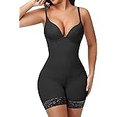 SHAPESHE Backless Shapewear Corset Bodysuit for Women Low Back Deep Plunge Full Body Shaper