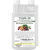 Triple 10 All Purpose Liquid Fertilizer 10-10-10 with Amino Acids (5.5%) & Seaweed Extract (32oz)