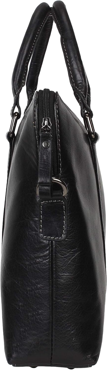 Pitaara Genuine Leather Women's Laptop Bag For Laptops Size 14" (Black): Shoes