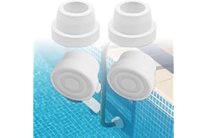 Pool Ladder Bumpers for Inground Pools - Inside Plug Caps for 1.9" Standard Tubing, Step Foot Covers to Protect Pool Liners, 