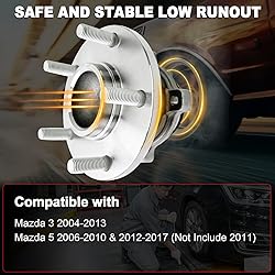 Pair 512347 Rear Wheel Bearing Hub Assembly