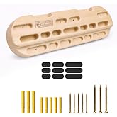 POWER GUIDANCE Rock Climbing Hangboard Wooden Hand Grip Strengthener Forearm Exerciser for Climbers Athletes
