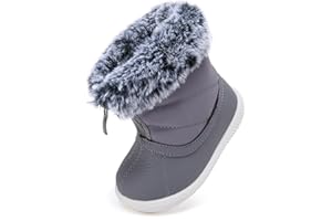 BMCiTYBM Baby Boy Girl Snow Boots Waterproof Winter Warm Booties Nonslip Lightweight Outdoor Shoes for First Walkers 6 9 12 18 24 Months(Infant/Toddler)