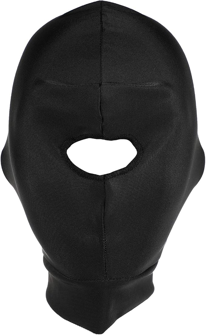 Cagoule Intime Couple - Noir - Tissu Élastique Doux - Pour Jeux De Rôle, Fétichisme