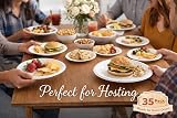 1ABOVE 35 Pack 7-Inch Disposable Paper Plates White 18cm for Parties view 3